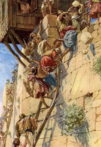 A captura de Jerusalém dos jebuseus - Bíblia de William Brassey Hole