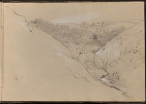 Paisagem com Colinas e Floresta de William Brockedon