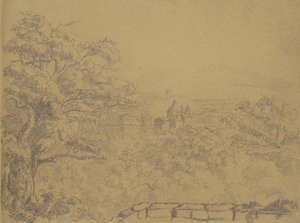 Recto: Paisagem Rural com Mosteiro