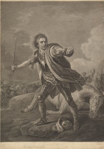 David Garrick como Richard III no espectáculo de teatro Drury Lane, 1759