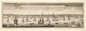 O South Prospect da cidade de Nova York na América do Norte de William Burgis