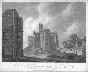 Castelo de Warkworth, c1784.