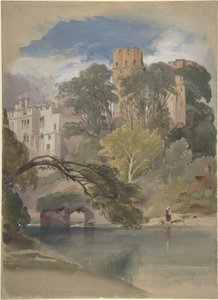 A torre de César, Castelo de Warwick de William Callow