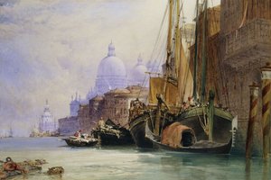 Santa Maria della Salute e o Grande Canal, Veneza, de William Callow