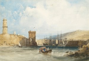 A entrada para o porto de Marselha de William Callow