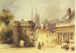 O Portão Guillaume, Chartres de William Callow