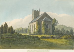 Needwood Church: pintura em aquarela, 1839