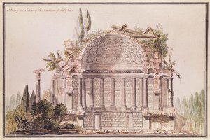 Desenho arquitetônico para mausoléu de Frederick, Príncipe de Gales (1707-51), c.1751