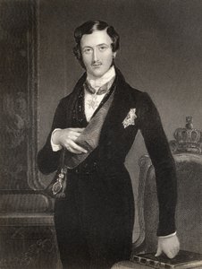 Albert Prince Consort, da Grã-Bretanha, gravado por W. Holl, da &39;National Portrait Gallery, volume IV&39;, publicado em 1820