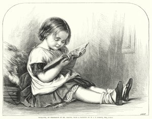 Leitura (gravura) de William Charles Thomas (after) Dobson