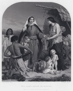 As esmolas de Dorcas (gravura) de William Charles Thomas (after) Dobson