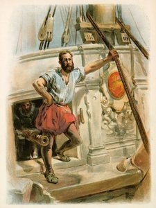 Um dos homens de Drake, 1588