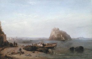 Uma Vista de Ischia (óleo sobre tela) de Clarkson Frederick Stanfield
