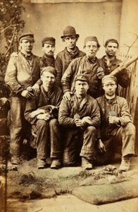 Trabalhadores da fábrica de ferro de Tredegar, País de Gales