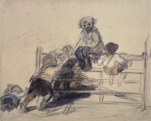 Esboço para feliz como um rei, século XIX (desenho)