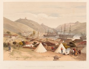  Balaklava, olhando para o mar , 1855 de William Crimea Simpson