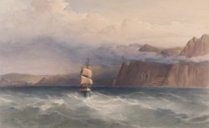  Cabo Aiya. Olhando para o norte em direção a Balaklava de William Crimea Simpson