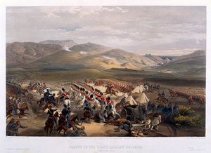 Carga da Brigada Pesada na Batalha de Balaclava, 1854 de William Crimea Simpson