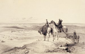 Florence Nightingale e Mr Bracebridge na colina de Cathcarts com vista para Sebastopol de William Crimea Simpson
