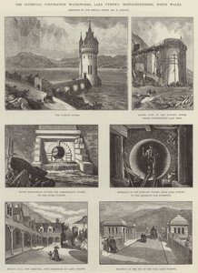 The Liverpool Corporation Waterworks, Lago Vyrnwy, Montgomeryshire, North Wales de William Crimea Simpson