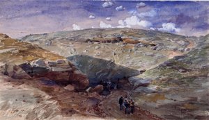O vale da sombra da morte, cavernas na estrada Woronzoff, 1854 de William Crimea Simpson