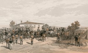 O cortejo fúnebre de Lord Raglan deixando a sede de William Crimea Simpson