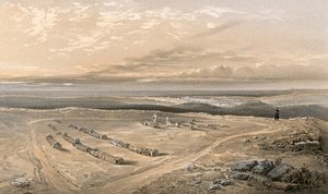 As sepulturas no forte na Colina de Cathcart, da 4ª Divisão de oficiais que caíram na Inkermann de William Crimea Simpson