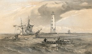 O farol no cabo Chersonese, olhando para o sul de William Crimea Simpson