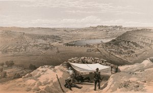 As baterias da cidade ou fortificações interiores de Sebastopol, 23 de junho de 1855 de William Crimea Simpson