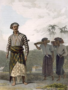 Um Madurês do Posto de Mantu, prato 7 de Vol I de &39;A História de Java&39; por Thomas Stamford Raffles (1781-1826), pub. 1817 (aquatinta) de William Daniell