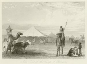 Tenda de Ali no acampamento de Benonn de William Daniell