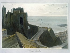 "Castelo de Dover", Kent, 1823 de William Daniell
