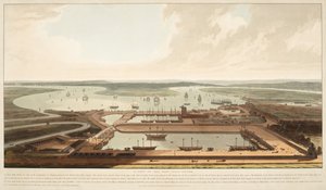 Docas da Índia Oriental de William Daniell
