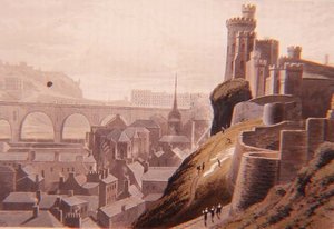Edimburgo com parte da Ponte Norte e Castelo, da Daniell