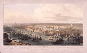 Docas de Londres, 1803 de William Daniell