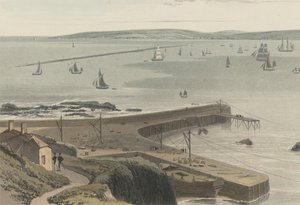 Cais em Straddon Point, perto de Plymouth de William Daniell