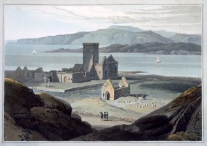 A Catedral em Iona, Argyll e Bute, Escócia, 1817 de William Daniell