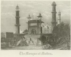 A, mesquita, em, muttra de William Daniell