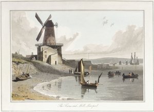 The Towns-end Mill, Liverpool, 1814-1825 de William Daniell