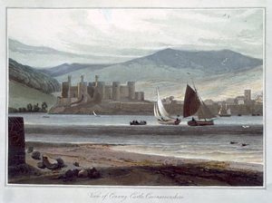 Vista do Castelo de Conway, Caernarvonshire