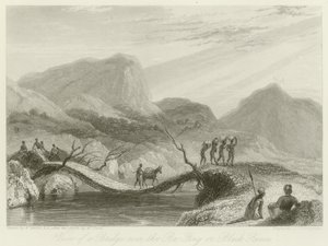 Vista de uma ponte sobre o Ba-Fing de William Daniell