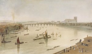 Ponte de Westminster da Somerset House, 1805 de William Daniell