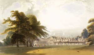 Parque de Windsor: o Royal Lodge, c1827-30. de William Daniell