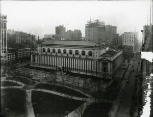 Biblioteca Pública de Nova York e Bryant Park, c.1910-21 de William Davis Hassler