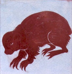 Porcupine (lustre vermelho em cerâmica) de William de Morgan