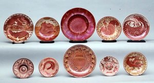 Selecção de artigos de brilho vermelho de William de Morgan