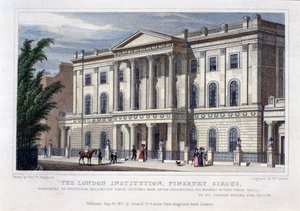 A Instituição de Londres, Finsbury Circus, Londres, 1827