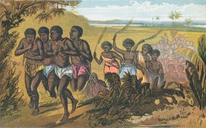 Um funeral de Sambo (litografia a cores)