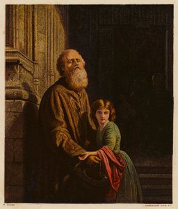 O Mendigo Cego (litografia a cores)