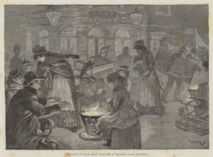 Despejo de famílias irlandesas pobres em Leather Lane, Holborn de William Douglas Almond